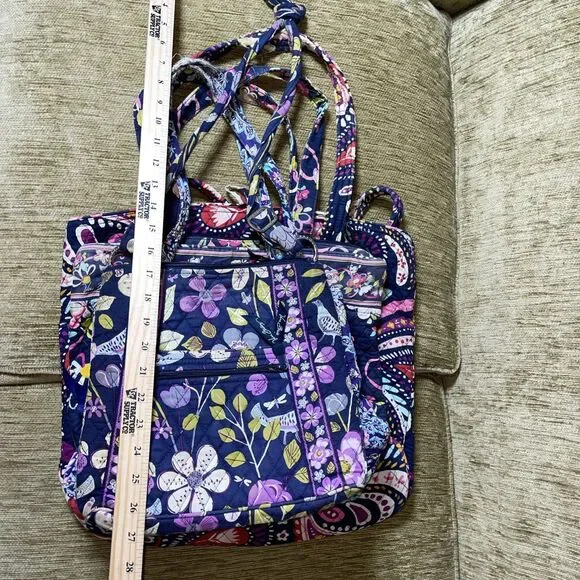 Lot Purple Tones Craft Repair Vera Bradley Bags Lot Shoulder Totes Bags - Picture 2 of 8